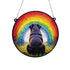 Rottweiler Rainbow Bridge Stained Glass Effect Suncatcher